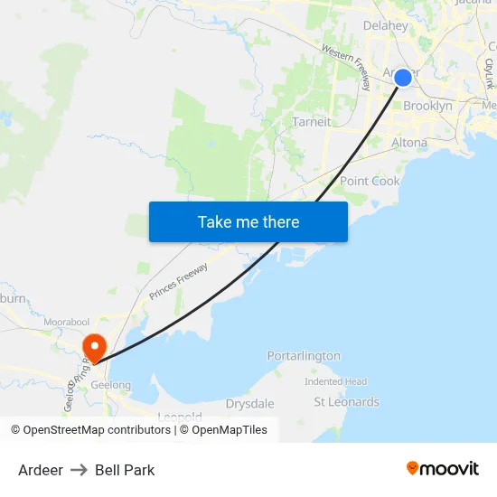 Ardeer to Bell Park map