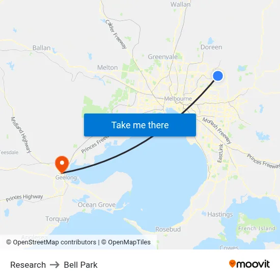 Research to Bell Park map