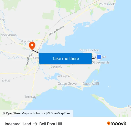 Indented Head to Bell Post Hill map