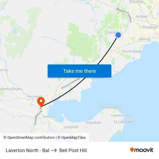 Laverton North - Bal to Bell Post Hill map