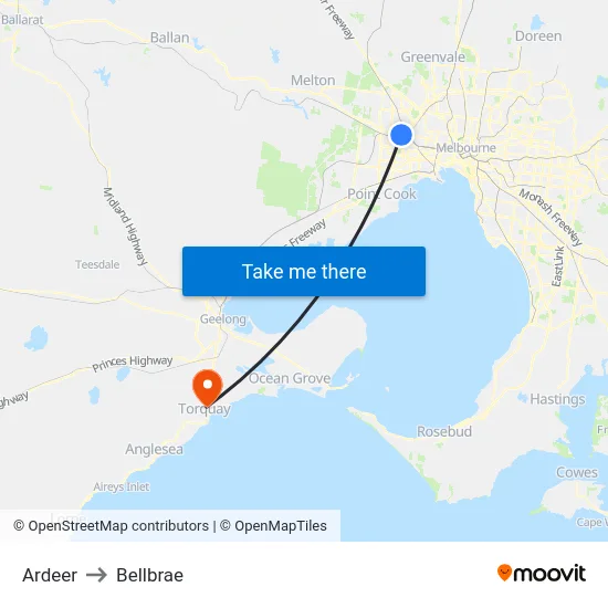 Ardeer to Bellbrae map