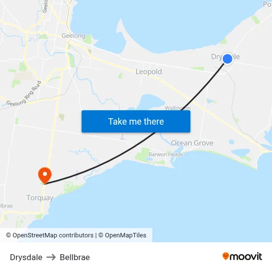 Drysdale to Bellbrae map