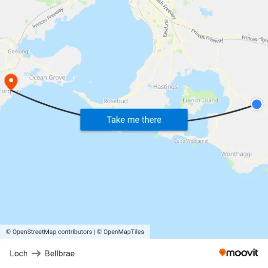 Loch to Bellbrae map