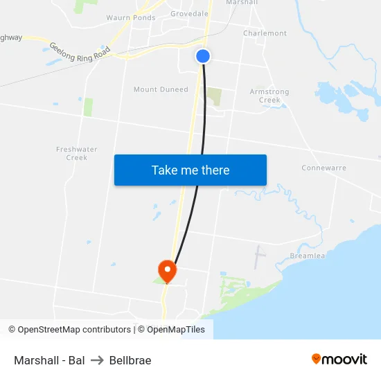 Marshall - Bal to Bellbrae map
