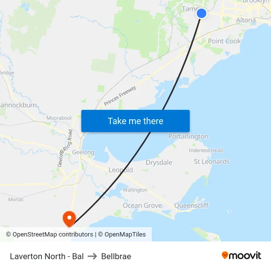 Laverton North - Bal to Bellbrae map