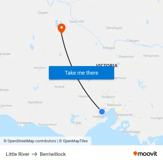 Little River to Berriwillock map