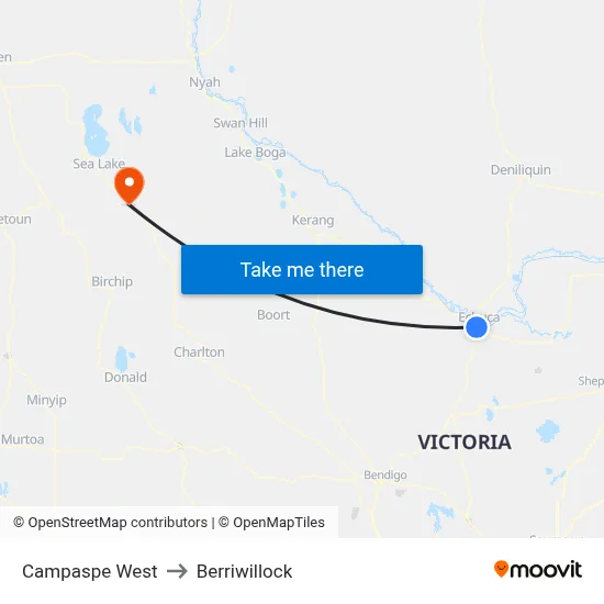 Campaspe West to Berriwillock map