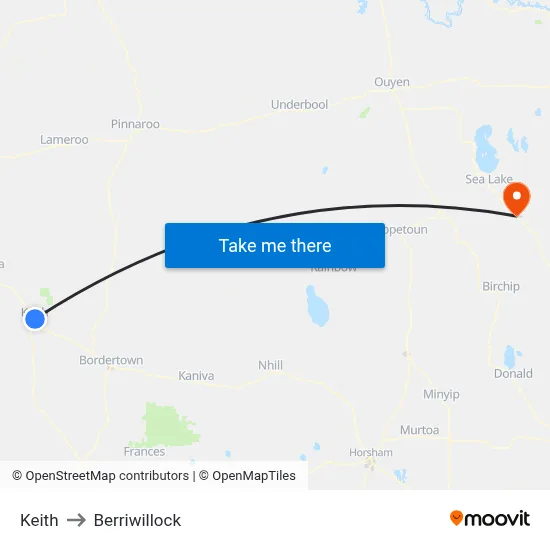 Keith to Berriwillock map