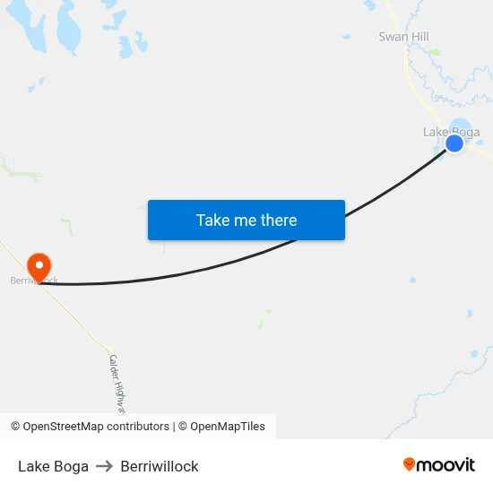 Lake Boga to Berriwillock map