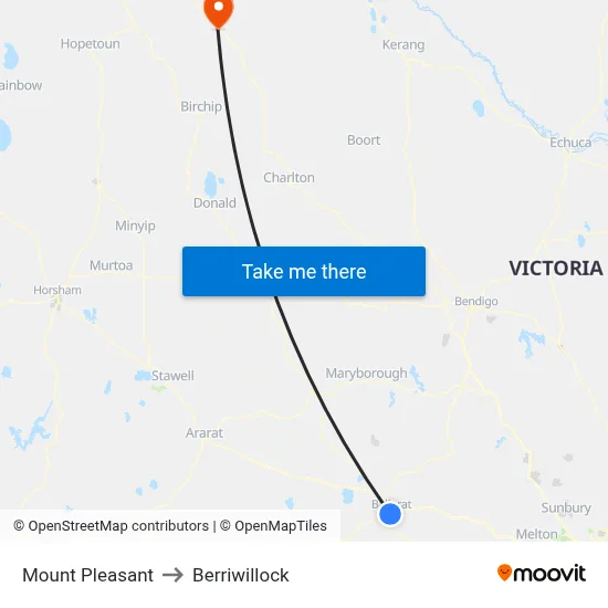 Mount Pleasant to Berriwillock map