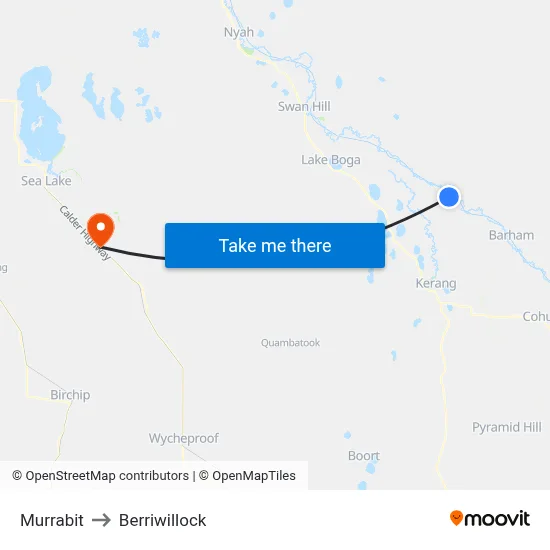 Murrabit to Berriwillock map