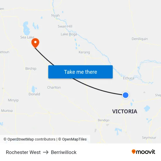 Rochester West to Berriwillock map