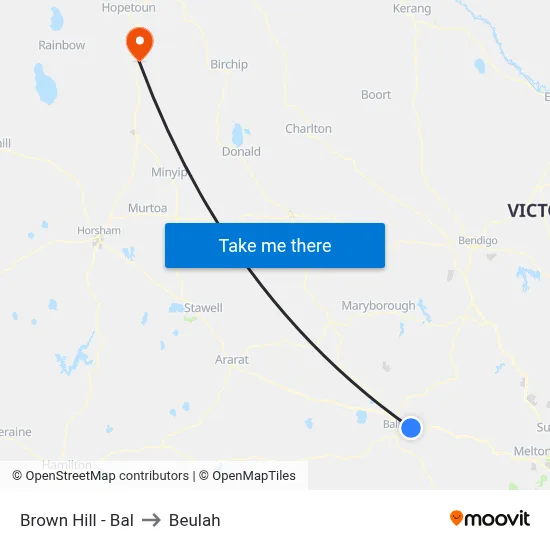 Brown Hill - Bal to Beulah map