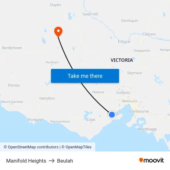 Manifold Heights to Beulah map