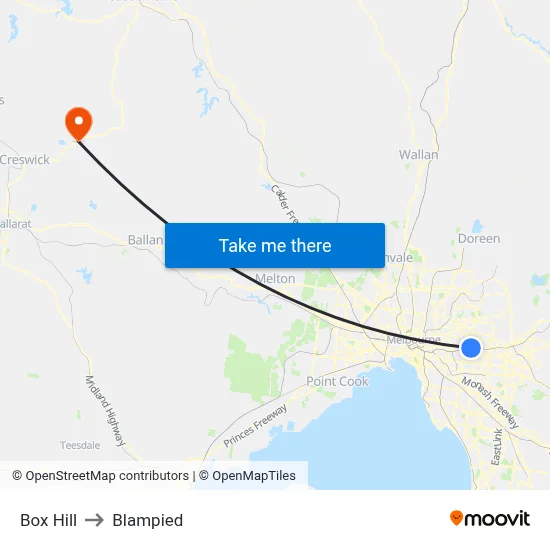 Box Hill to Blampied map
