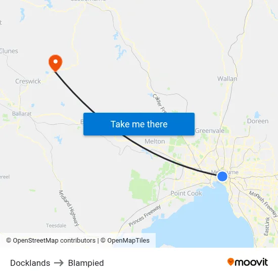 Docklands to Blampied map