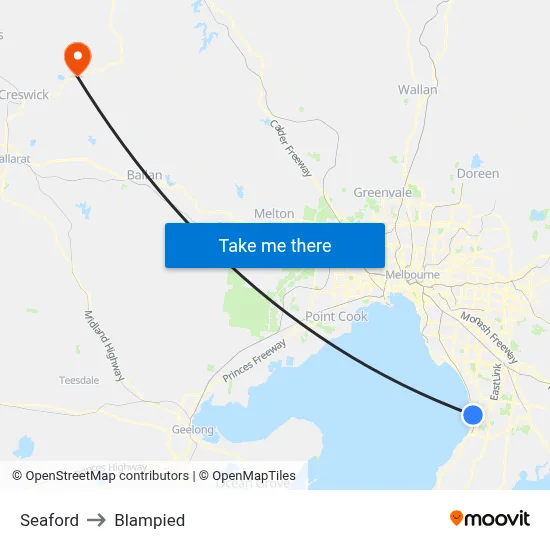 Seaford to Blampied map