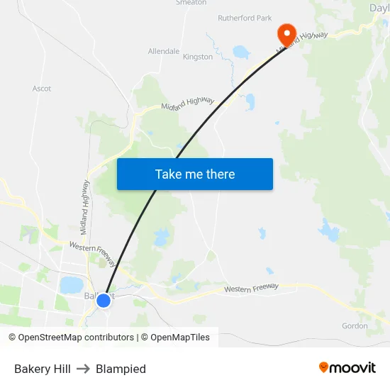 Bakery Hill to Blampied map