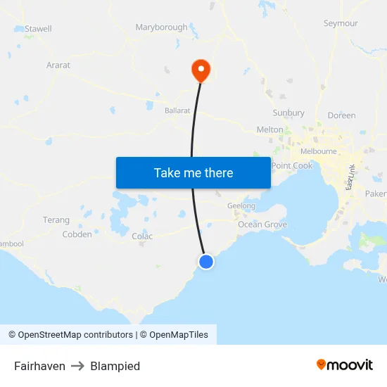 Fairhaven to Blampied map