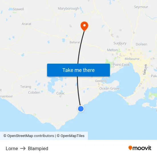 Lorne to Blampied map