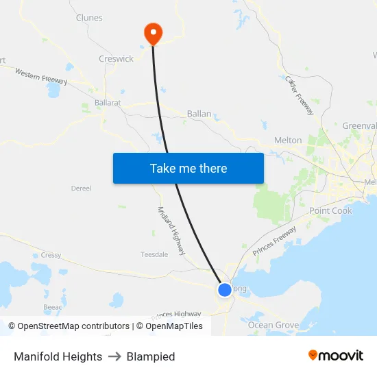 Manifold Heights to Blampied map