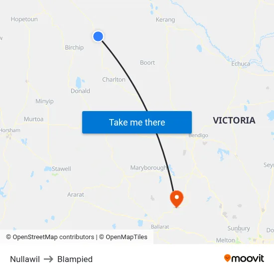 Nullawil to Blampied map