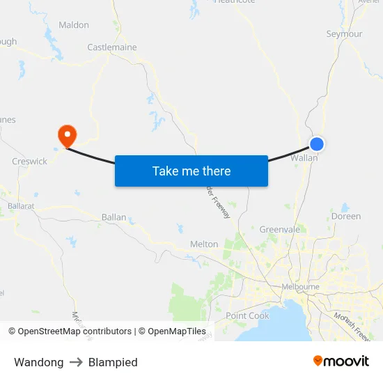 Wandong to Blampied map