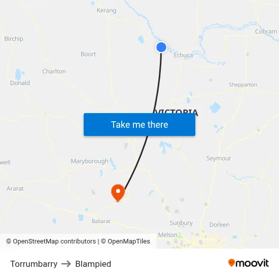 Torrumbarry to Blampied map