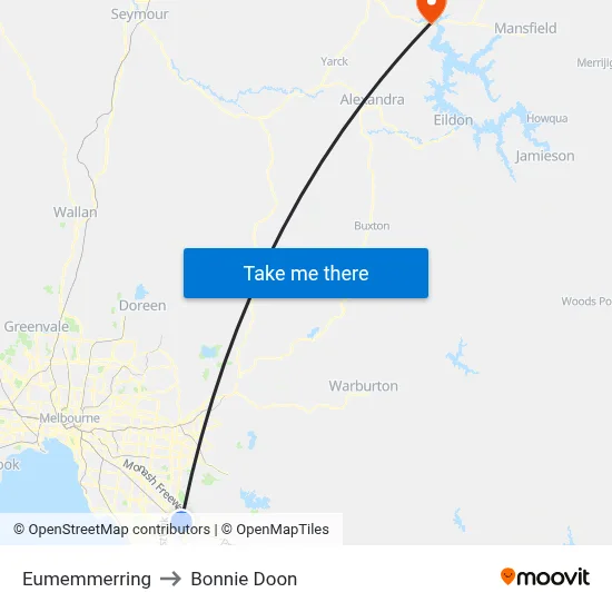 Eumemmerring to Bonnie Doon map