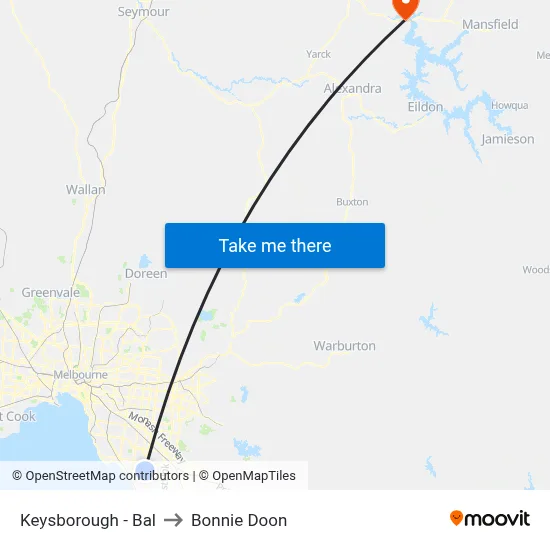 Keysborough - Bal to Bonnie Doon map