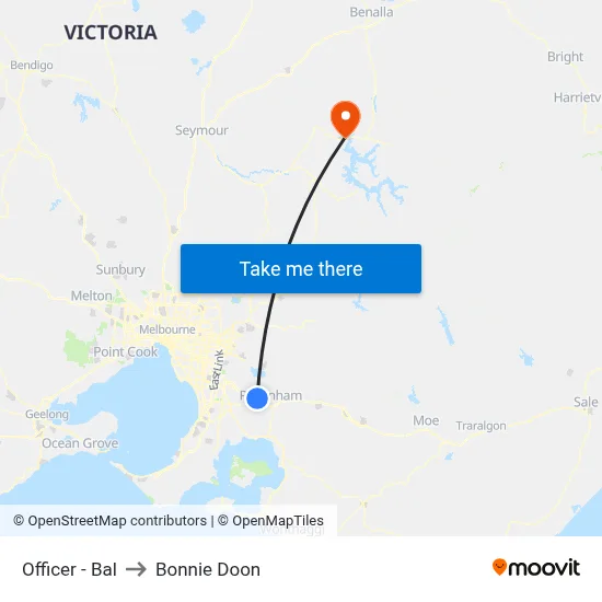 Officer - Bal to Bonnie Doon map