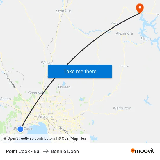 Point Cook - Bal to Bonnie Doon map