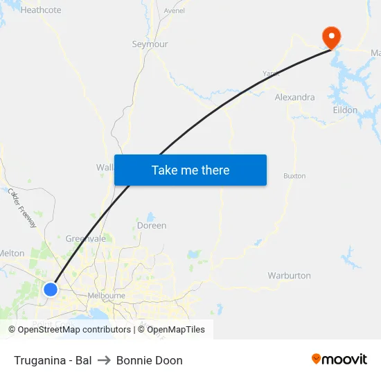 Truganina - Bal to Bonnie Doon map