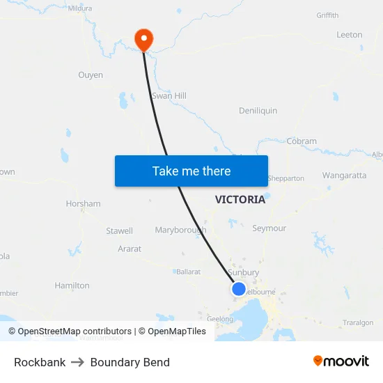 Rockbank to Boundary Bend map