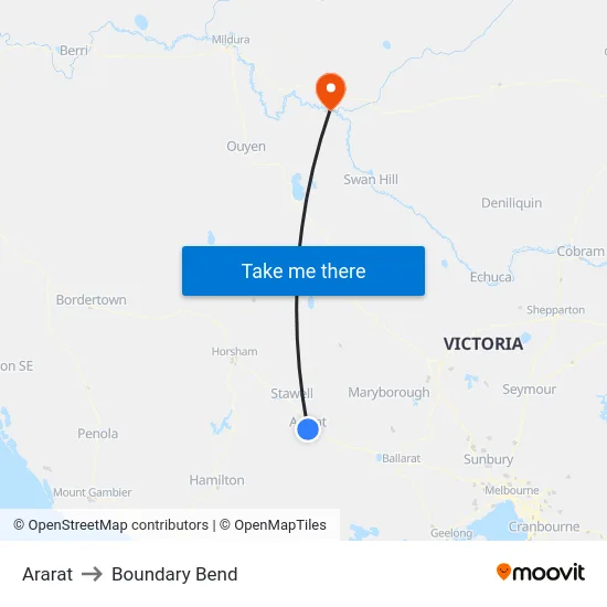 Ararat to Boundary Bend map
