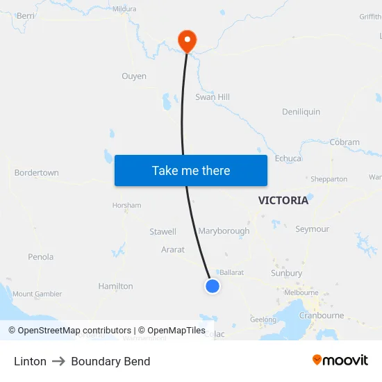 Linton to Boundary Bend map