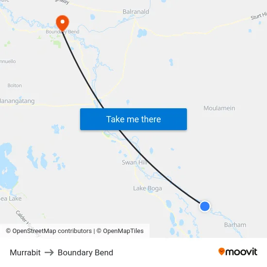 Murrabit to Boundary Bend map