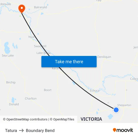 Tatura to Boundary Bend map