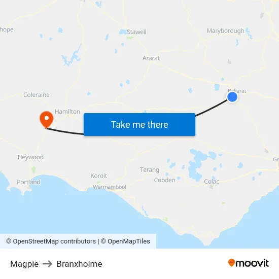 Magpie to Branxholme map