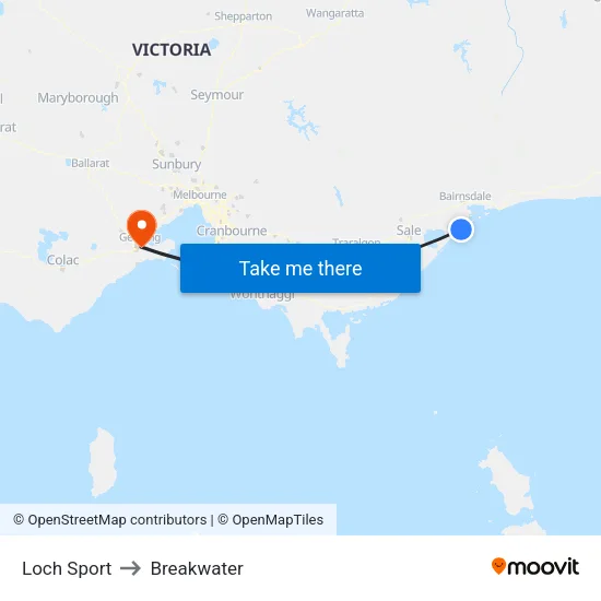 Loch Sport to Breakwater map