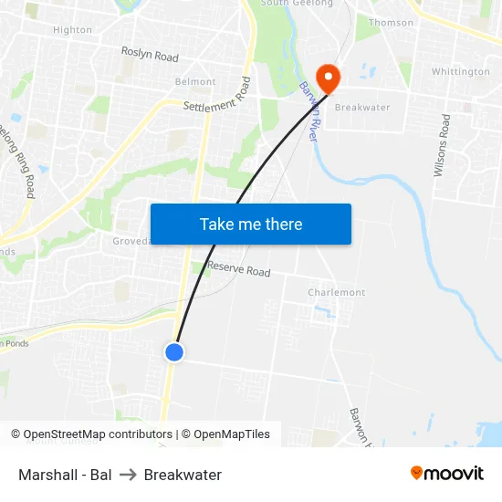 Marshall - Bal to Breakwater map