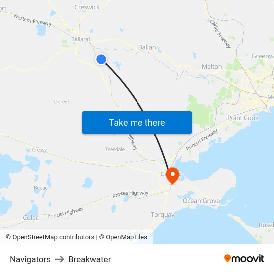 Navigators to Breakwater map