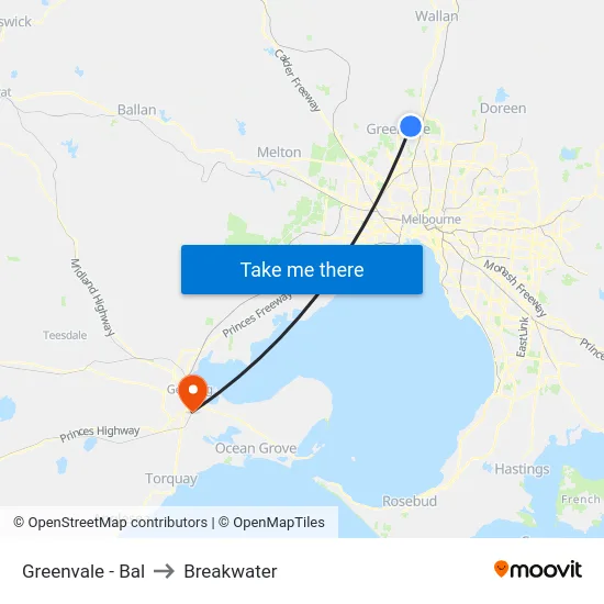 Greenvale - Bal to Breakwater map