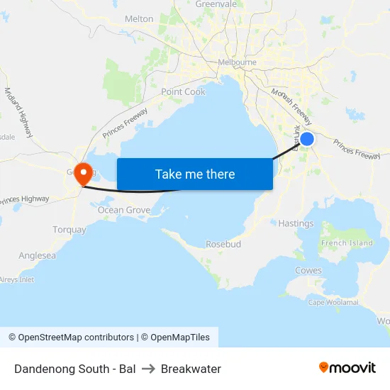 Dandenong South - Bal to Breakwater map