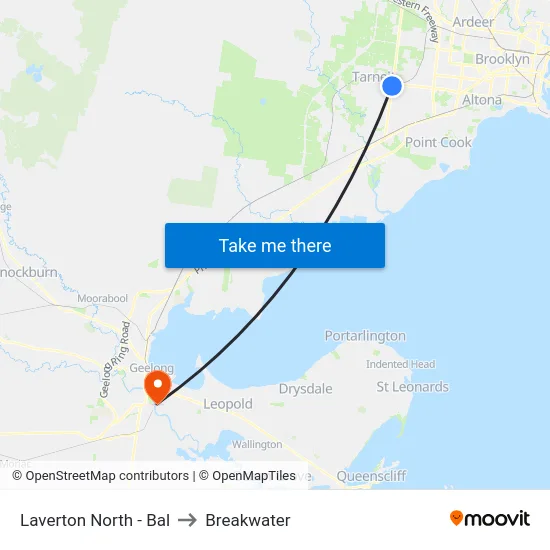 Laverton North - Bal to Breakwater map