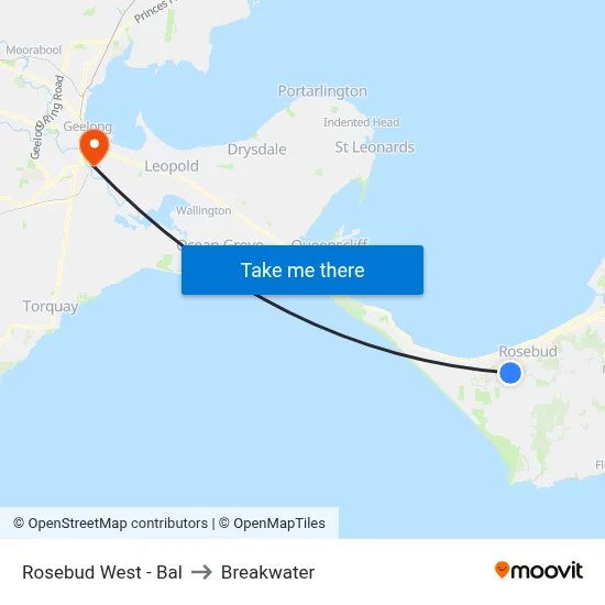 Rosebud West - Bal to Breakwater map