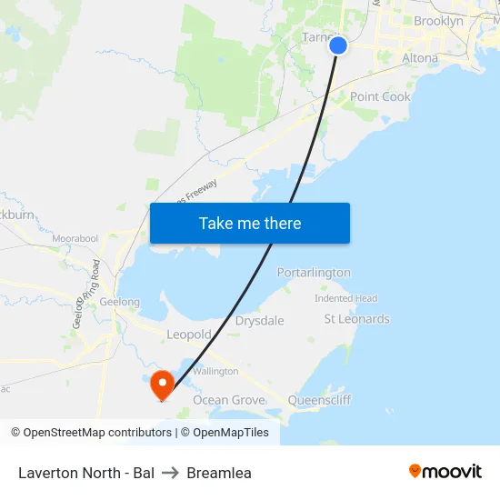 Laverton North - Bal to Breamlea map