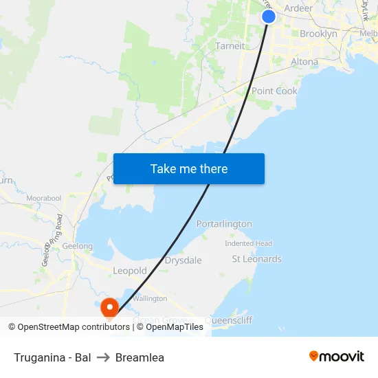Truganina - Bal to Breamlea map