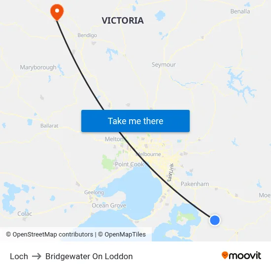 Loch to Bridgewater On Loddon map