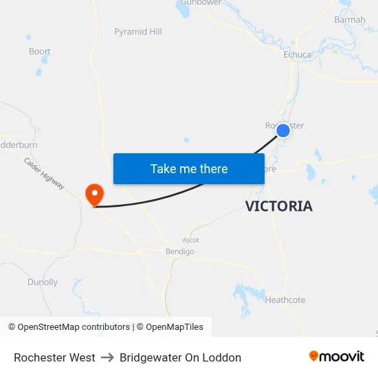 Rochester West to Bridgewater On Loddon map